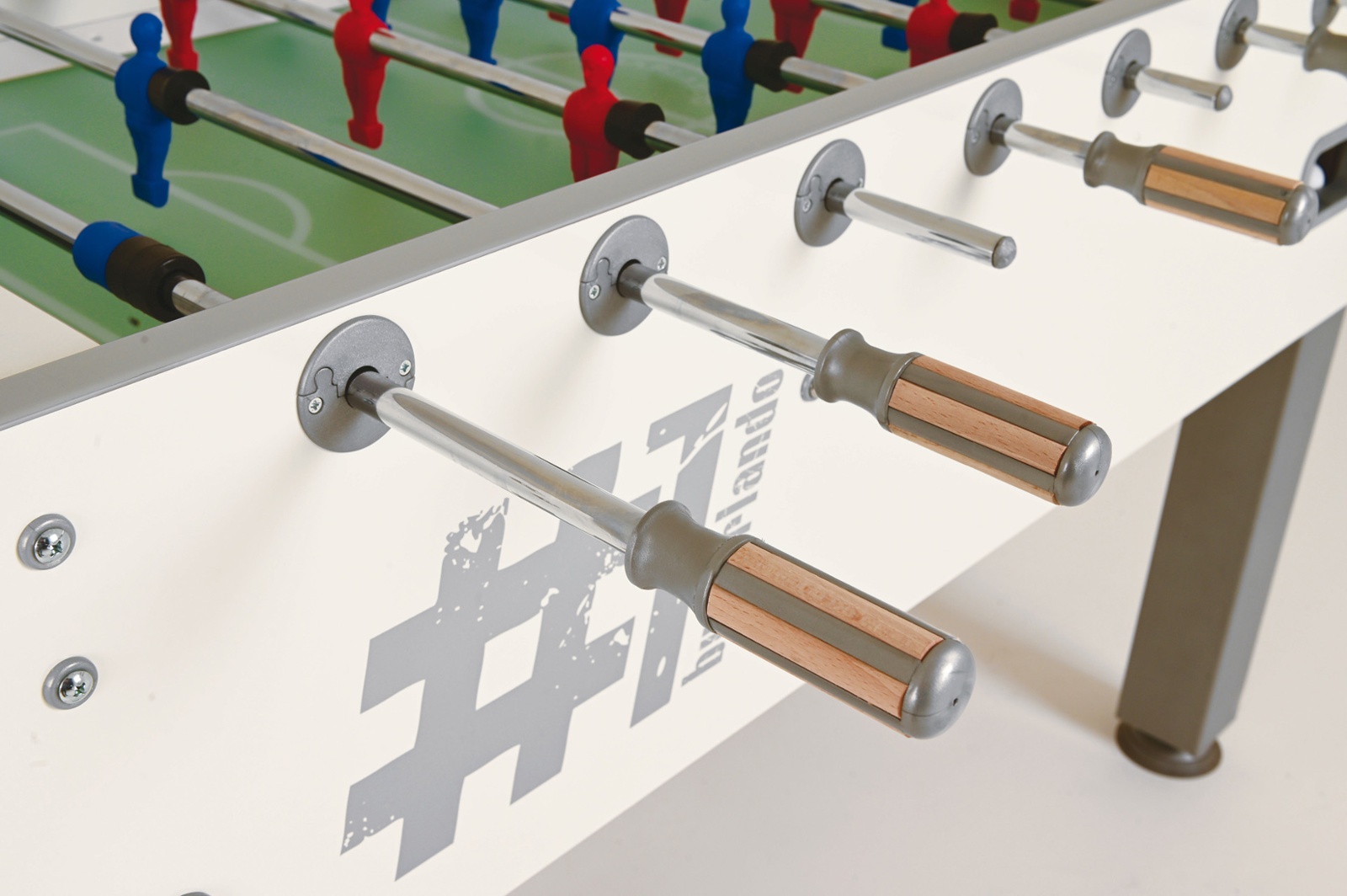 Manopole silver con inserti in legno